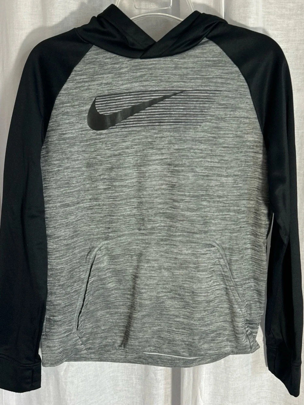 Youth • Nike • Gray and Black • Hoodie • Size YXL